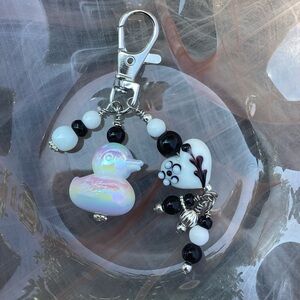 Boutique: Iridescent rubber ducky purse charm